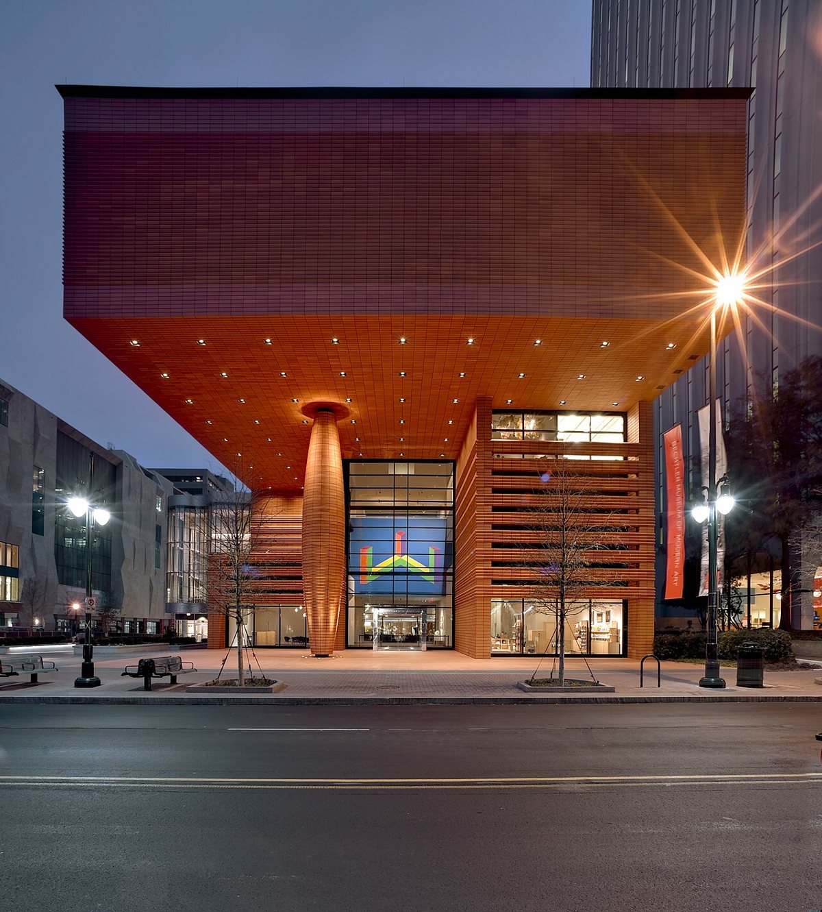 Facade of the Bechtler Museum of Modern Art in Uptown Charlotte